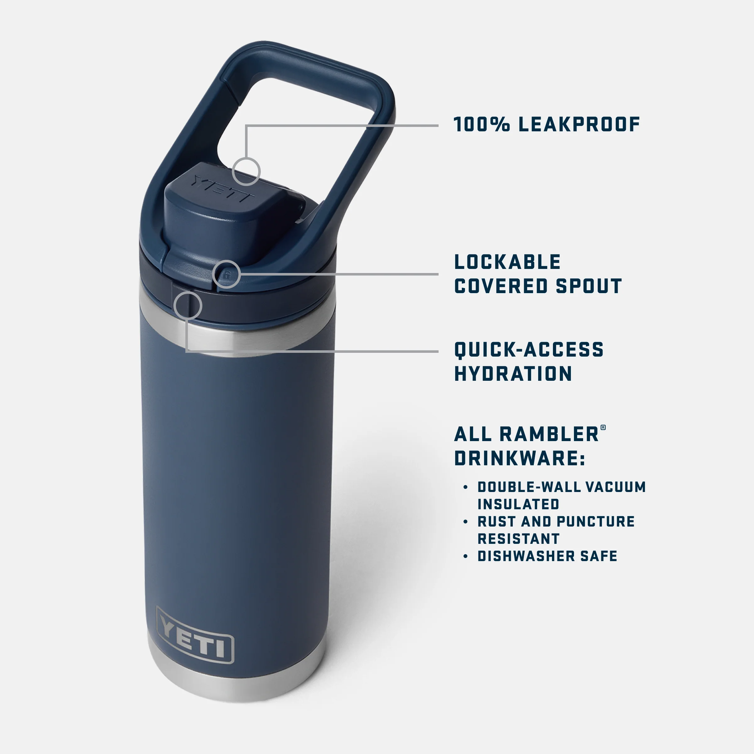 Rambler® 18 oz (532 ml) Bottle With Flip Chug Cap - Image 23