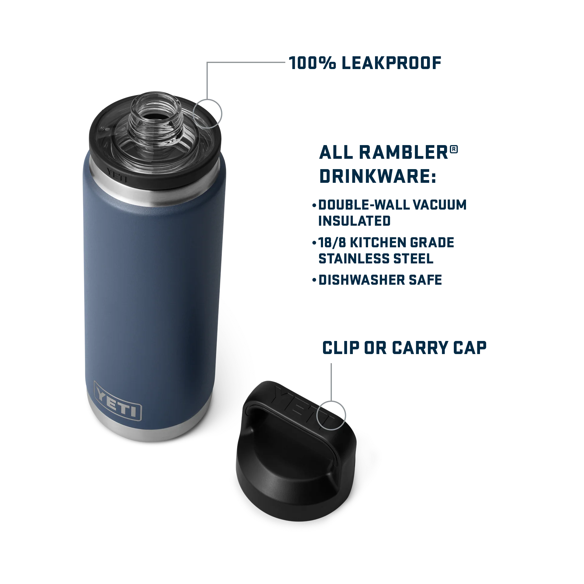 Rambler® 26 oz (769 ml) Bottle With Chug Cap - Image 5