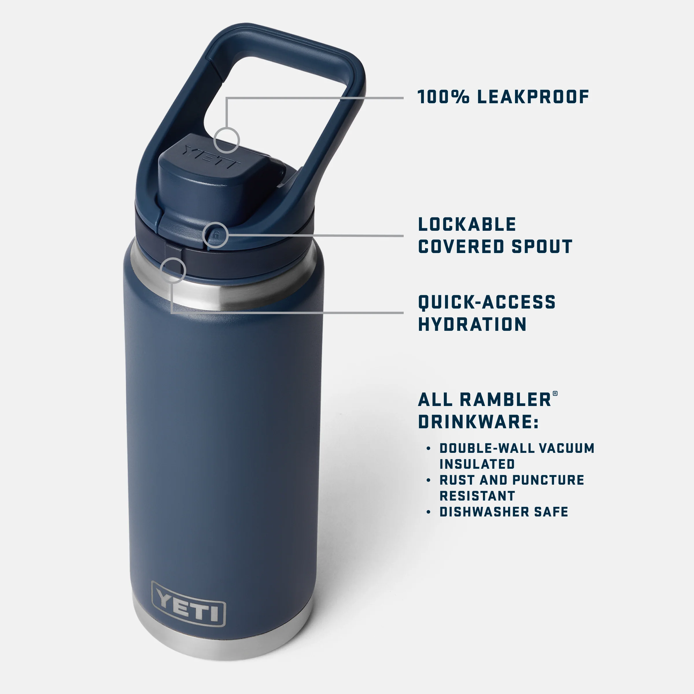 Rambler® 26 oz (769 ml) Bottle With Flip Chug Cap - Image 29