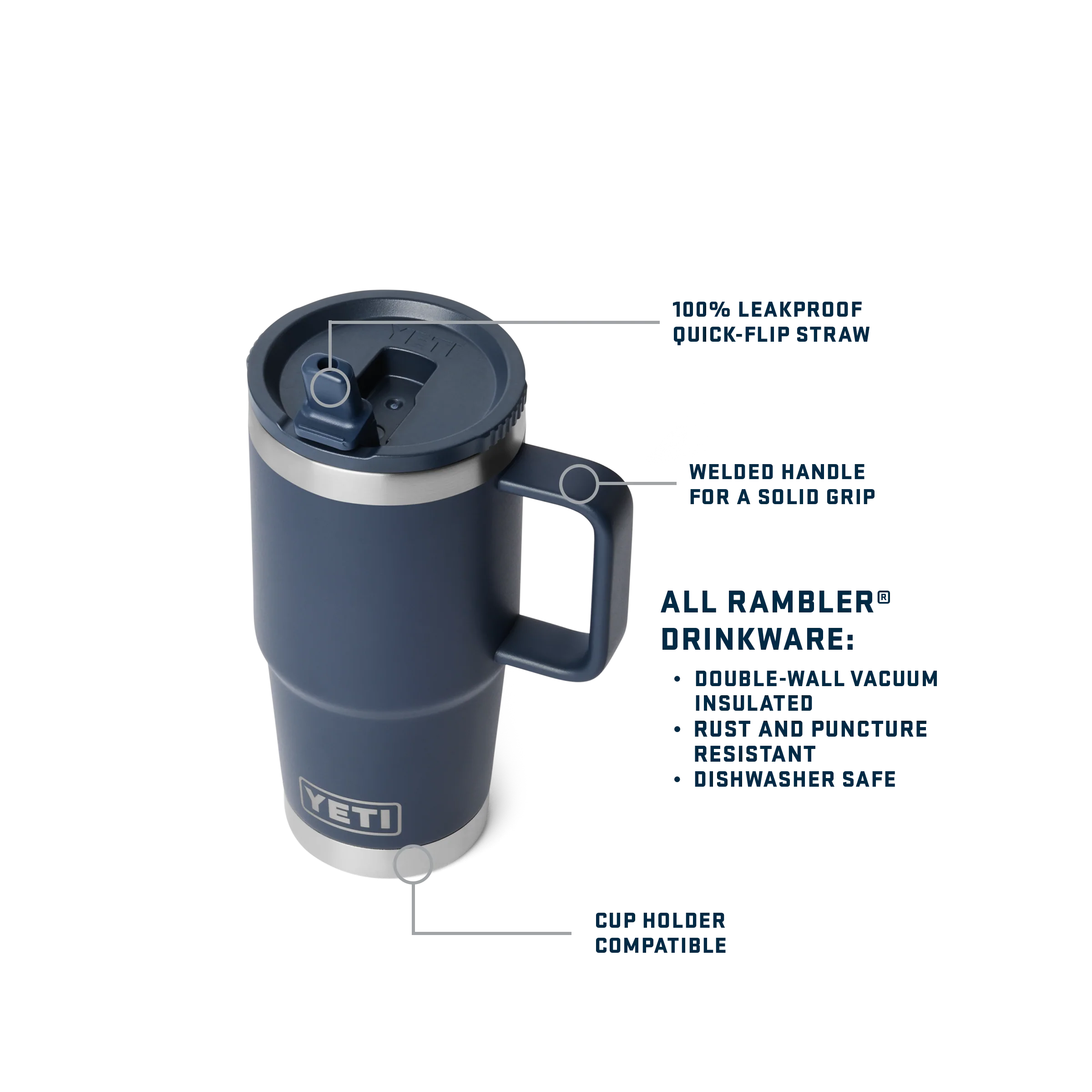 Rambler® 20 oz (591 ml) Travel Straw Mug - Image 23