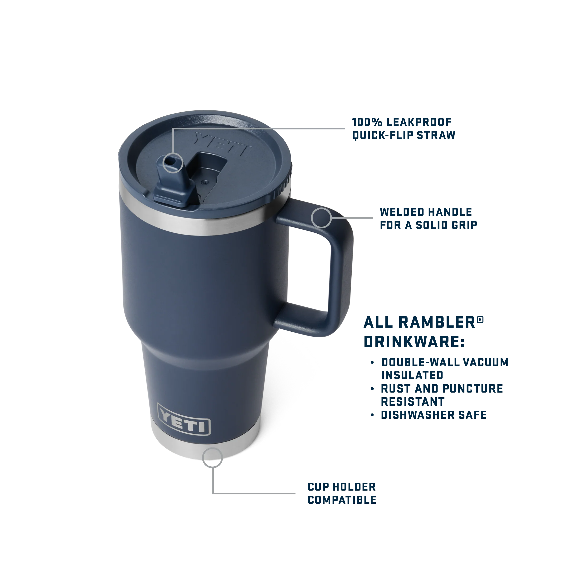 Rambler® 30 oz (887 ml) Travel Straw Mug - Image 23