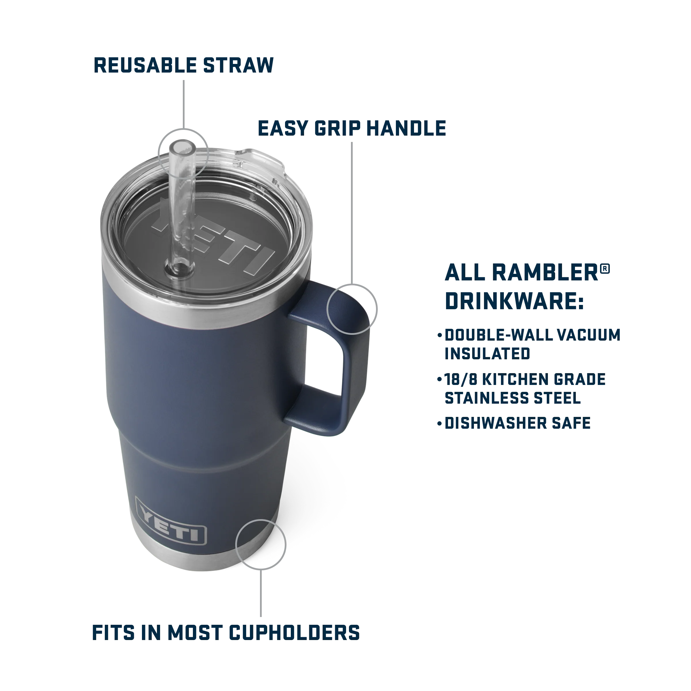 Rambler® 25 oz (739 ml) Straw Mug - Image 5
