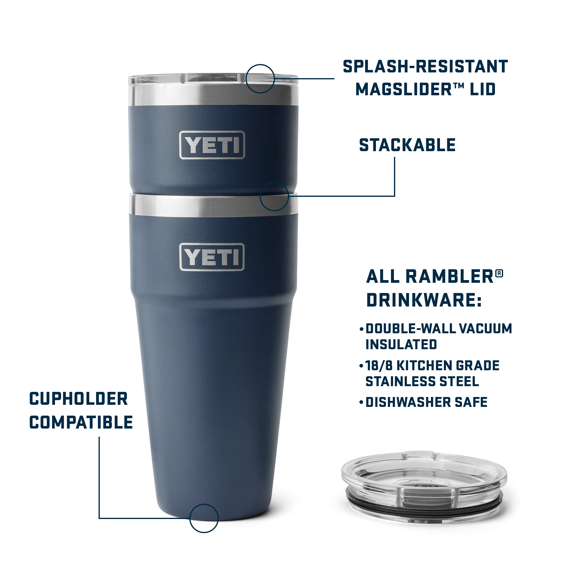 Rambler® 30 oz (887 ml) Stackable Cup - Image 5