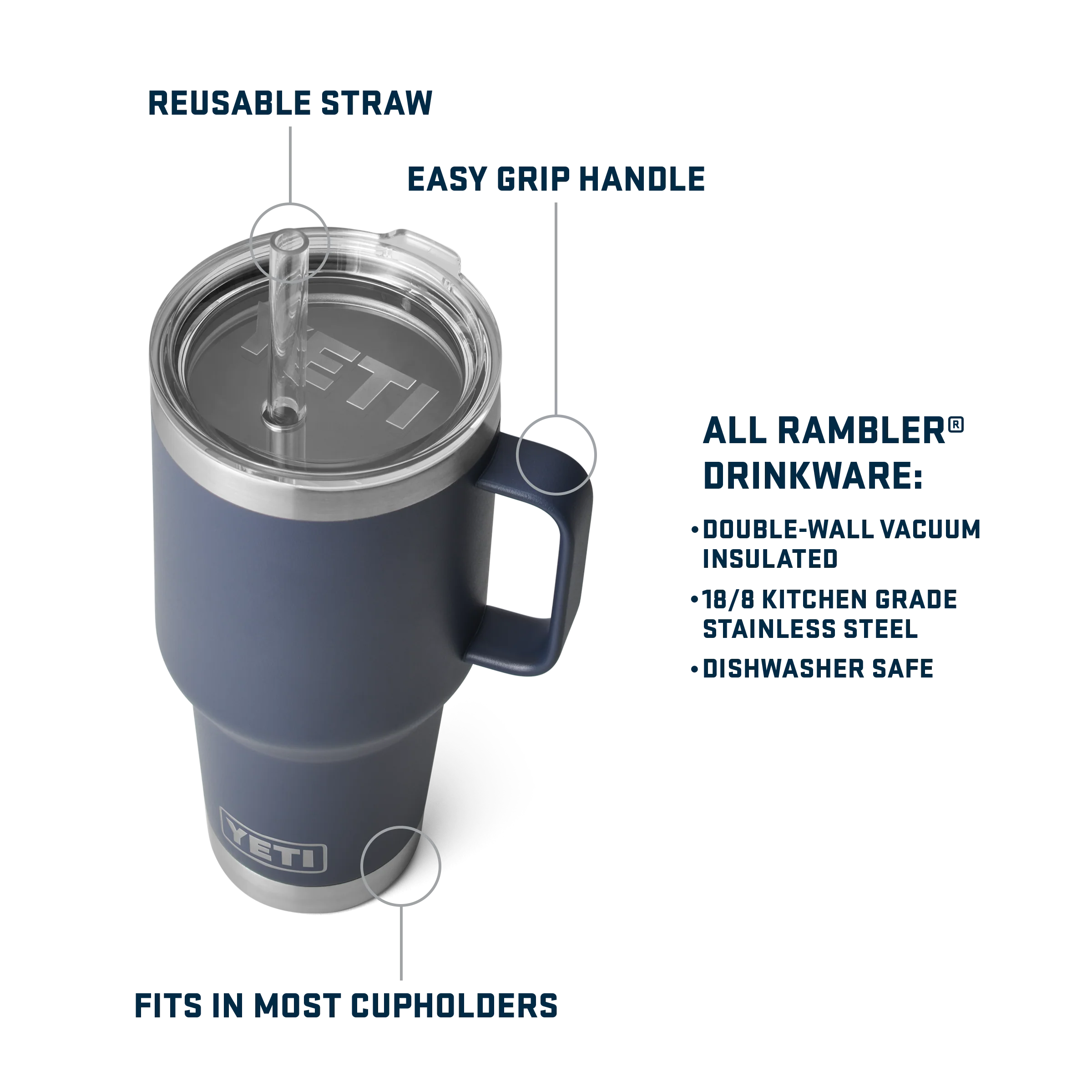 Rambler® 35 oz (1L) Straw Mug - Image 76